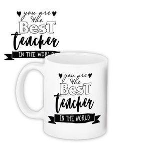 Чашка з принтом Best teacher 330 мл (KR_SS002)