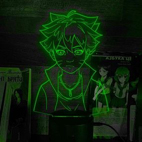 Акриловый светильник-ночник Баруто зеленый tty-n002089