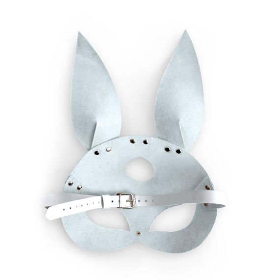 Кожаная маска Зайки Art of Sex - Bunny mask, цвет Белый Sex Aura | Зображення 3