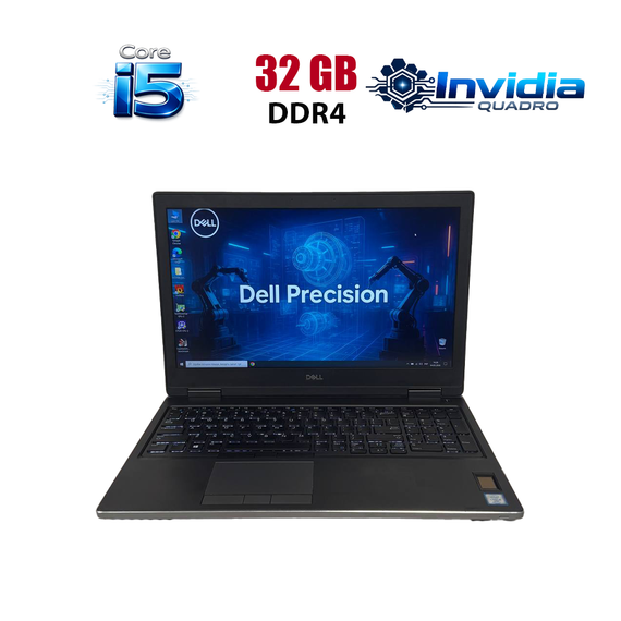 Мобильная рабочая станция Dell Precision 7540 / 15.6" (1920x1080) IPS / Intel Core i5-9400H (4 (8) ядра по 2.5 - 4.3 GHz) / 32 GB DDR4 / 1000 GB SSD / nVidia Quadro T2000, 4 GB GDDR5, 128-bit б/у