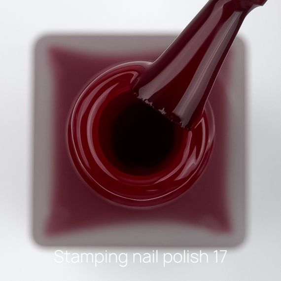 Лак для стемпінгу Crooz №17 (темно-червоний) 6мл | Зображення 2