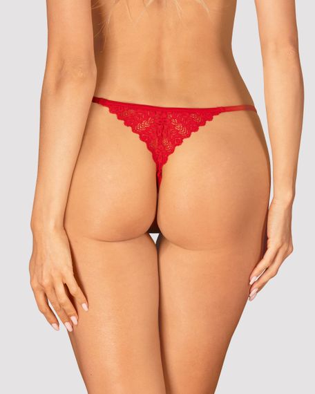 Стринги с разрезом Obsessive Ingridia otwarte Красные XL/2XL | Зображення 1