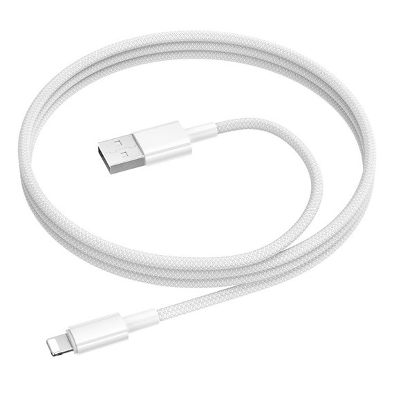 Дата кабель Borofone BX117 Source USB to Lightning 2.4A (1m) White | Зображення 1
