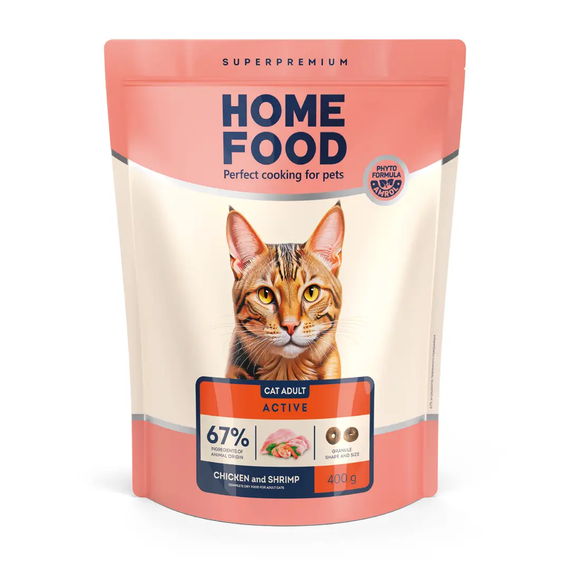 Сухий корм Hoom Food Adult для котів, лосось та індичка 400г