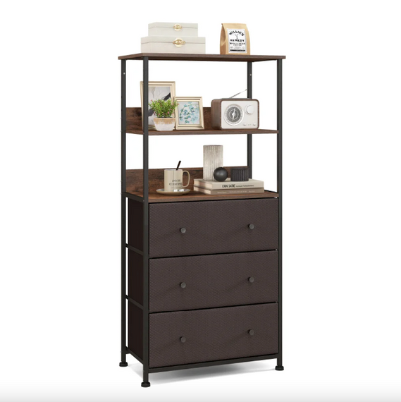 Стелаж Costway Skiff із текстильними ящиками в стилі Loft | Зображення 5