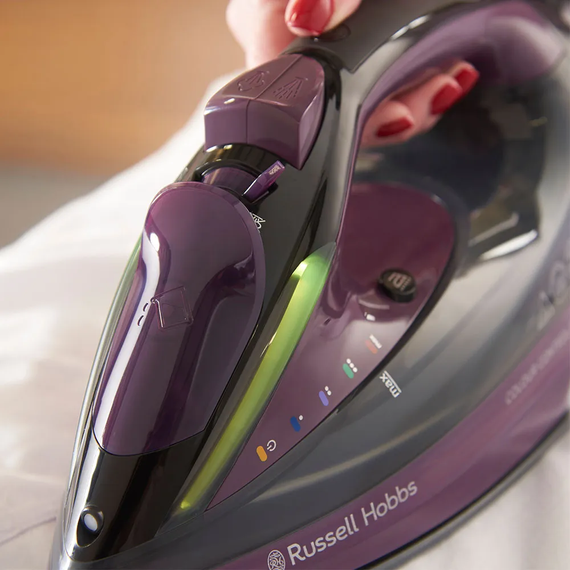 Праска Russell Hobbs Colour Control Pro Ultra, 2800Вт, 380мл, паровий удар -195гр, самоочищення, індик.температури, керам. підошва, сіро-фіолетовий (27281-56) | Зображення 3