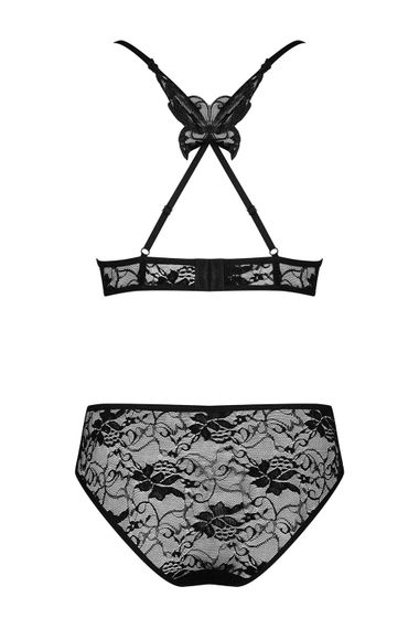Мереживний комплект Obsessive Kokietta set Чорний S/M | Зображення 3