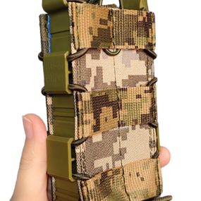 Подсумок жесткий каркасный пиксель на АК одинарный открытый с системой molli