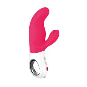 Вібратор-кролик Fun Factory MISS BI pink/white, 2 незалежні мотори, діаметр 4,2 см