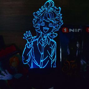 Акриловый светильник-ночник Емма The Promised Neverland синий tty-n001766