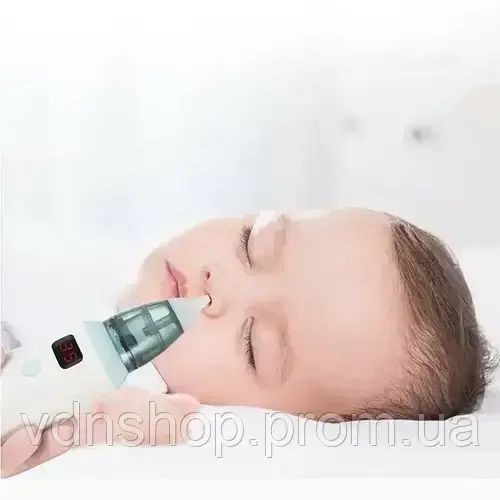 Аспіратор дитячий акумуляторний 2-в-1 BABY NOSE з LED-дисплеєм та регулятором потужності (WO-19) | Зображення 3