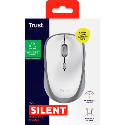 Мышка Trust Yvi+ Silent Wireless/Bluetooth White (25513) | Зображення 7