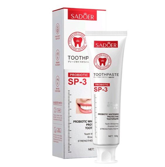 Освіжаюча зубна паста з пробіотиками SADOER Probiotic Whitening Toothpaste, 100г