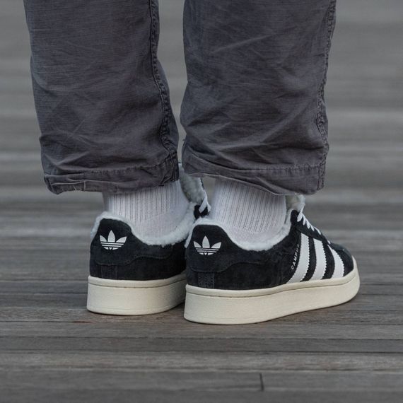Зимові Adidas Campus Winter на хутрі  black\white | Зображення 9