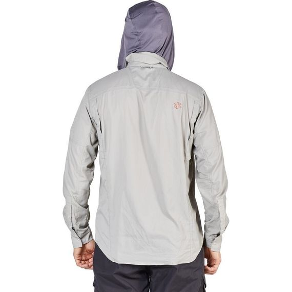Рубашка Norfin Focus Hood Gray 657005-XXL летняя с длинным рукавом и капюшоном размер 2XL | Зображення 3