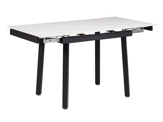 Прямоугольный стол Ashwood DT-2402, столешница керамика белая матовая matt silver white 12 мм, размер 90-140х75 см | Зображення 3