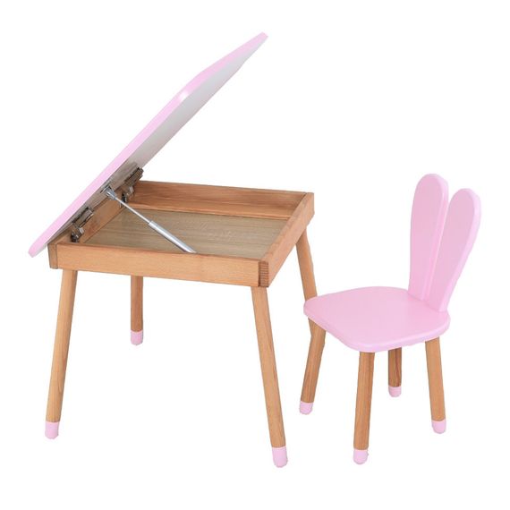 Детский стол 04-025R-TABLE со стульчиком, розовый | Зображення 1