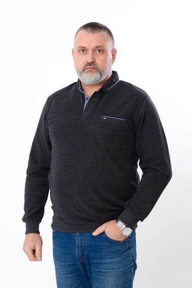Кофта поло чоловіча Носи своє XXL Сірий (p-16506-190864) | Зображення 1