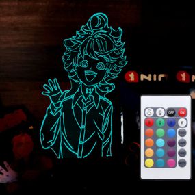 Акриловый светильник-ночник с пультом 16 цветов Емма The Promised Neverland tty-n001771