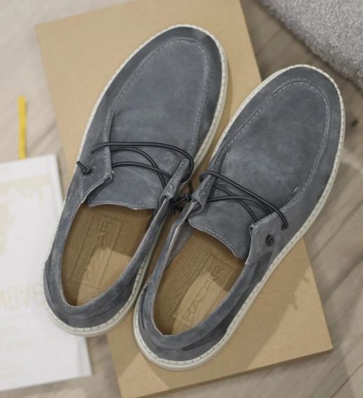 Удобные мужские серые топсайдеры 43 размер | Зображення 7