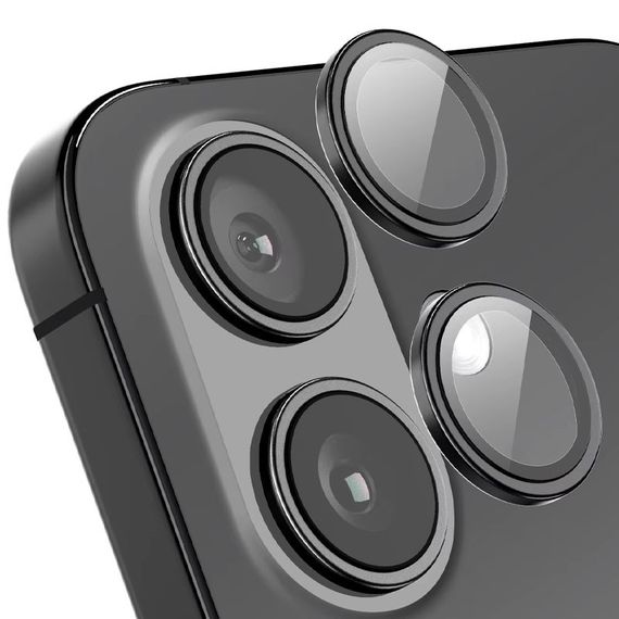 Захисне скло Metal Classic на камеру (у упак.) для Apple iPhone 16 (6.1") / 16 Plus (6.7") Чорний / Black | Зображення 3