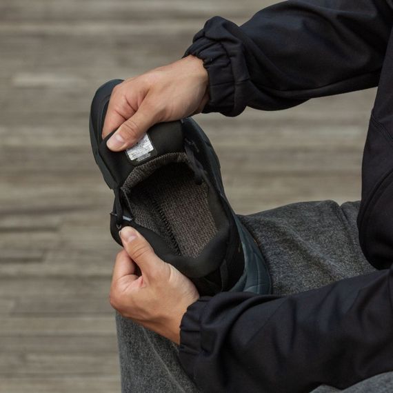Кросівки демісезонні шкіряні Hoka підкладка Gore-Tex колір чорний/сірий | Зображення 8