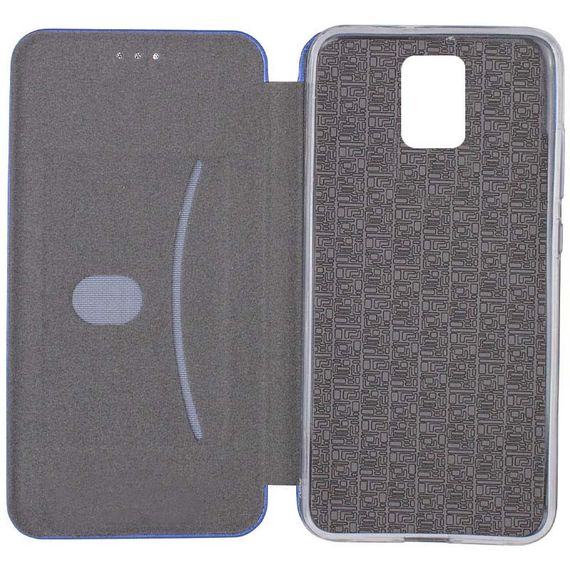 Шкіряний чохол-книжка Classy для Xiaomi Redmi Note 9s / Note 9 Pro / Note 9 Pro Max Синій | Зображення 2