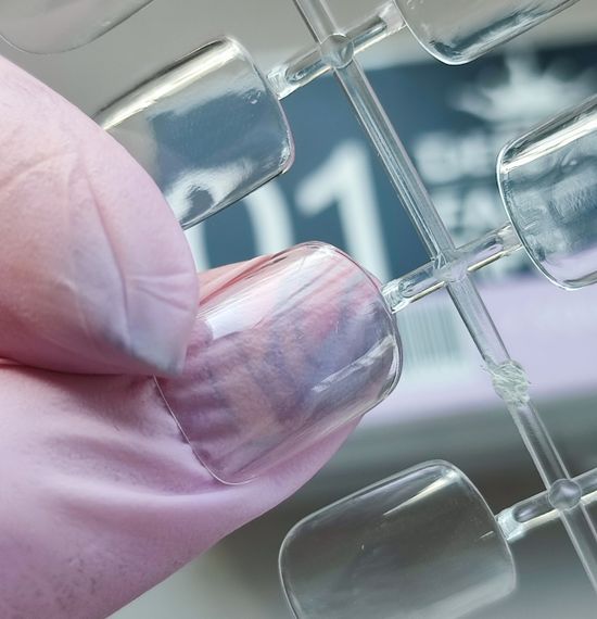 Гелевые типсы для наращивания №01 24шт (маленький квадрат)