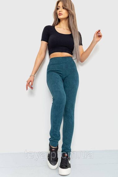 Лосини тканина замша колір смарагдовий розмір S FA_006739 | Зображення 1