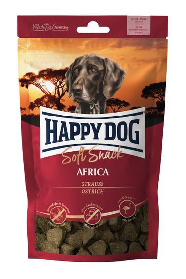 Ласощі для собак зі страусом Happy Dog Soft Snack Africa, 100 гр