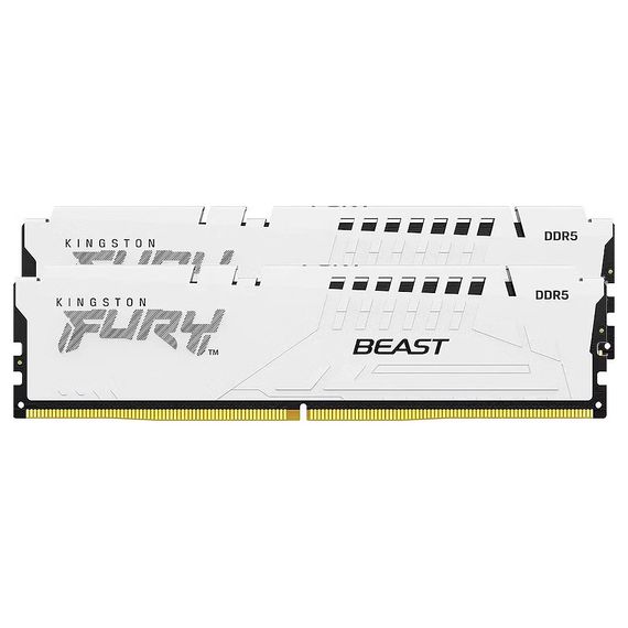 Модуль пам'яті для комп'ютера DDR 64GB (2x32GB) 5600 MHz FURY Beast White Kingston Fury (ex.HyperX) (KF556C40BWK2-64) | Зображення 2
