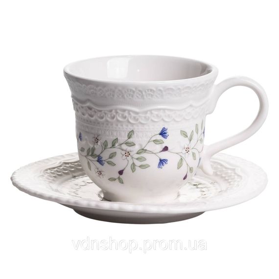 Столовий набір посуду тарілок і чашок 32 предмети на 6 персон Sophie порцеляновий, обідній столовий сервіз тарілок YY78-5A | Зображення 2