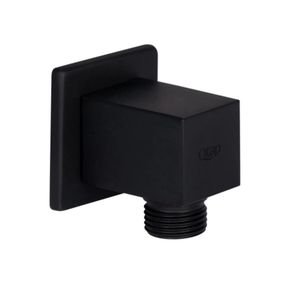 Акційний набір Qtap 1+1=3: Під'єднання для шланга Spojeni Matt Black, прямокутне QT809810842857NB