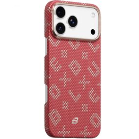 TPU+PC чехол Blueo Gilded Tactile Woven with MagSafe для Apple iPhone 17 Pro Max (6.9") Red