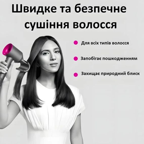 Фен для волосся Super Hair Dryer, 1600 Вт, з турборежимом та іонізацією | Зображення 6