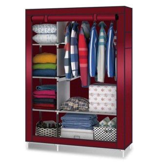 Тканинна шафа для речей Storage Wardrobe 88105 складаний гардероб 2 секції, 105 х 45 х 170 см | Зображення 1