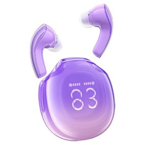 Беспроводные наушники ACEFAST T9 Crystal (Air) color bluetooth earbuds Grape Purple