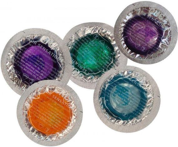 Набор латексных презервативов One Color Sensation силиконовой смазкой оранжевого цвета(цена за 5 шт) sexstyle | Зображення 2