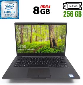 Ультрабук Б-клас Dell Latitude 7400 / 14" (1366x768) TN / Intel Core i5-8265U (4 (8) ядра по 1.6 - 3.9 GHz) / 8 GB DDR4 / 256 GB SSD M.2 / Intel UHD Graphics 620 / WebCam / USB 3.1 / HDMI / Windows 10 лицензия б/в