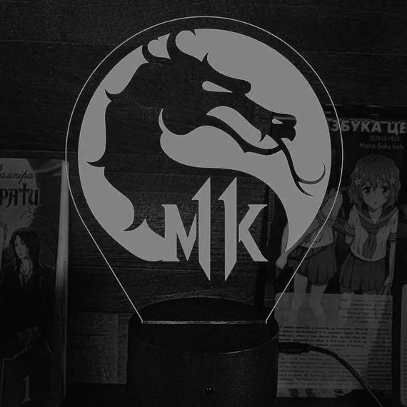 Акриловый светильник-ночник Mortal Kombat Смертельная битва белый tty-n002253