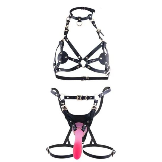 Сбруя со страпоном LOCKINK SEVANDA Queen Sheba Set with Pink Dildo | Зображення 5