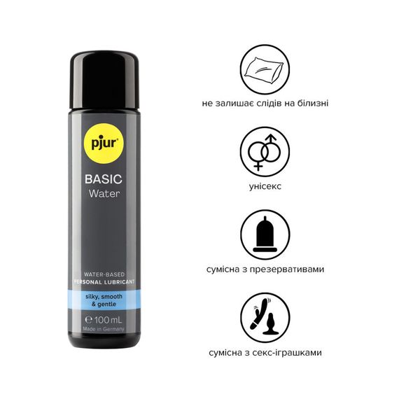 Змазка на водній основі pjur Basic waterbased 100 мл, ідеальна для новачків, найкраща ціна/якість | Зображення 1