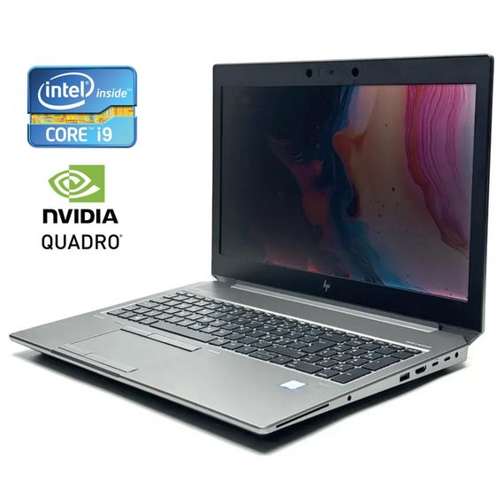 Мобильная рабочая станция Б-класс HP ZBook 15 G6 / 15.6" (1920x1080) IPS / Intel Core i9-9880H (8 (16) ядер по 2.3 - 4.8 GHz) / 16 GB DDR4 / 256 GB SSD / nVidia Quadro RTX 3000, 6 GB DDR6, 192-bit / WebCam / Win 10 Pro б/у
