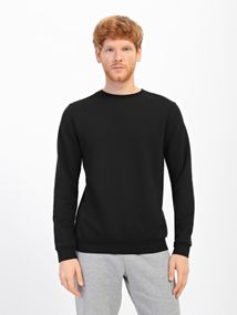 Світшот для чоловіків однотонний чорний, 3XL