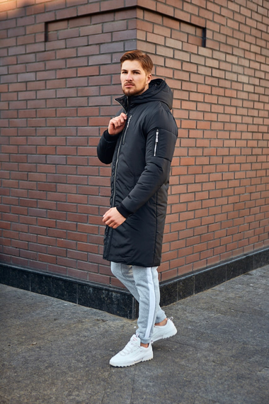 Парка Снеговик чёрный S XL | Зображення 7