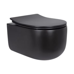 Унітаз підвісний Qtap Taurus безобідковий із сидінням Soft-close QT2433084EUQMB