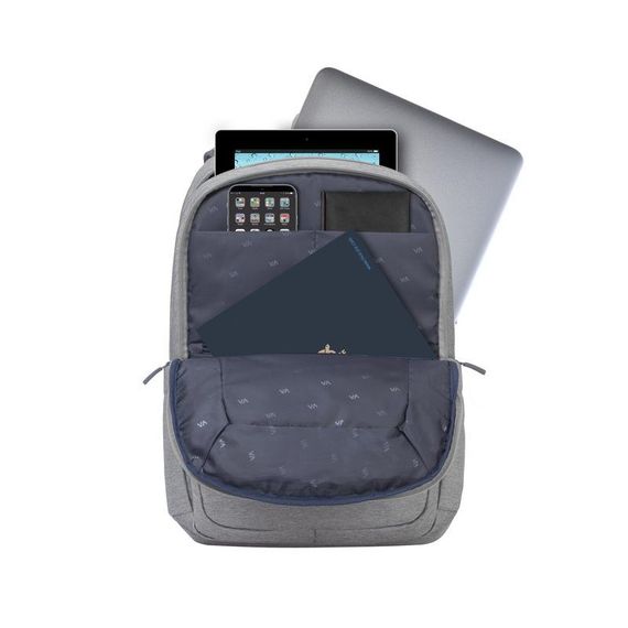 Рюкзак городской Rivacase 7760 / Grey 29х43х14.5 см серый | Зображення 6