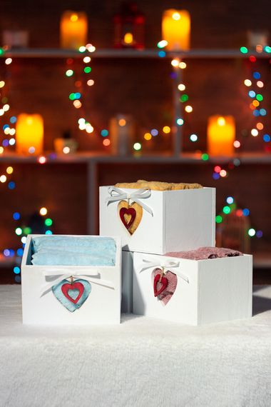 Подарунковий набір рушників "Сердечко"  (5шт.) Носи своє 0,25*0,25 Блакитний (p-16080-184882)