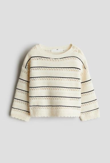 Дитячий светр для дівчинки H&M 92 см Світло-бежевий (25072407A)