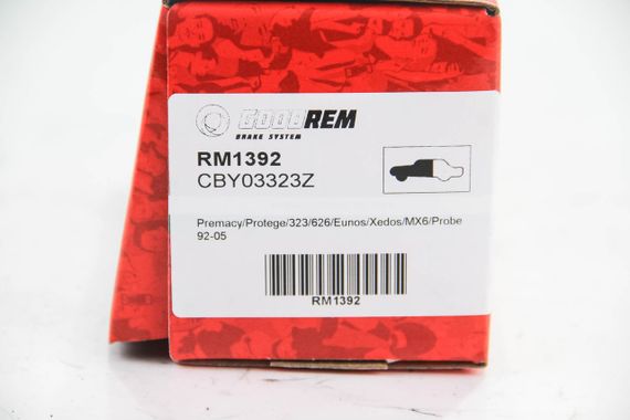 Колодки передні гальмівні Premacy/Protege/323/626/Eunos/Xedos/MX6/Probe 92-05, GOODREM (RM1392) | Зображення 2